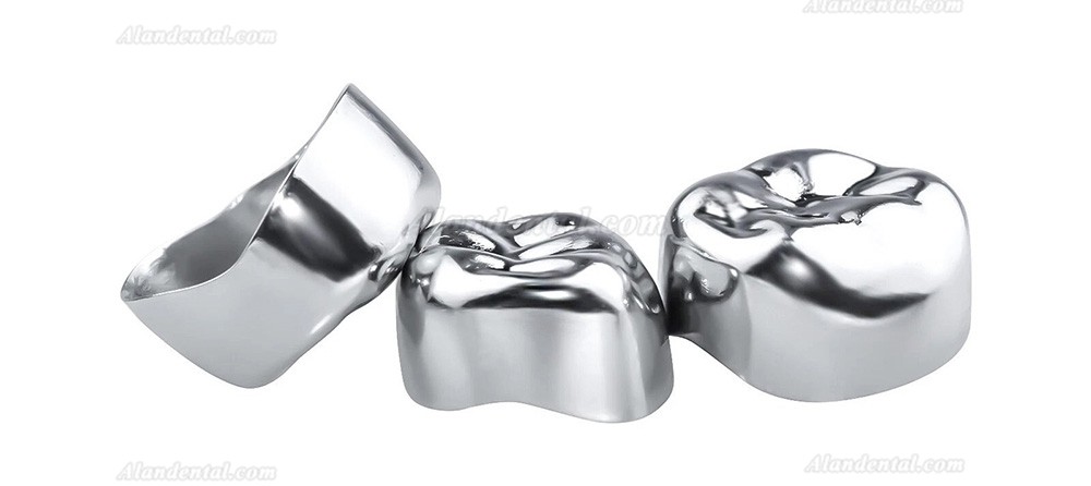 48Pcs/Box Dental Kid Crown Preformed Metal Crown Stainless Steel Temporary Crown